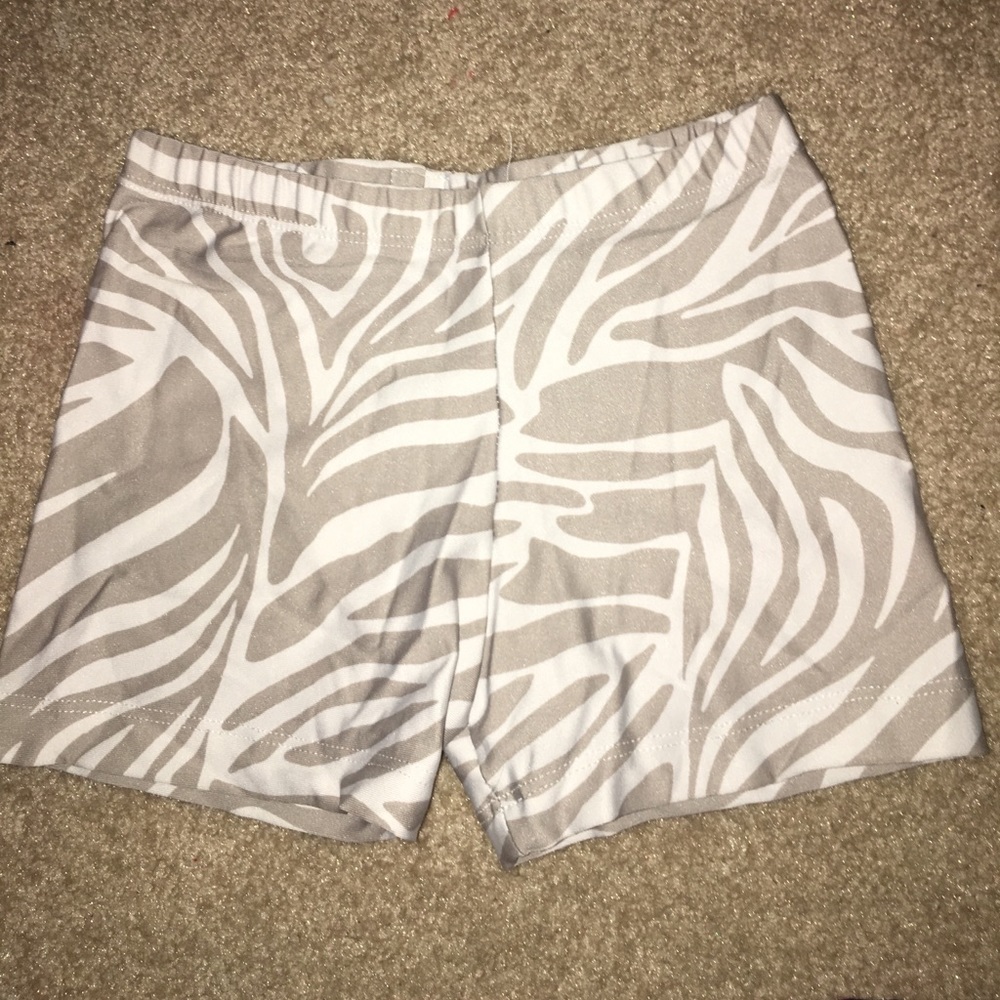 Zebra silver cheerleading spandex